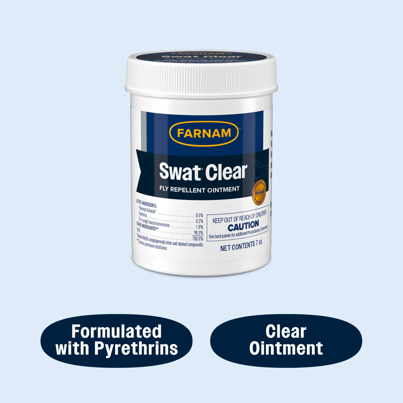 Farnam Swat Fly Repellent Ointment for Wounds, Sores, Scratches and Abrasions, 7 oz