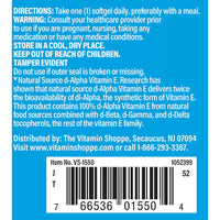 Thumbnail for The Vitamin Shoppe Vitamin E 200IU - Antioxidant Support for Skin Health & Immune Function, Daily Vitamin (100 Softgels)