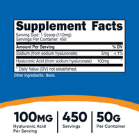 Thumbnail for Nutricost Hyaluronic Acid Powder 50 Grams - Water Soluble, Fine Powder, Gluten Free, Non-GMO