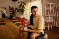 Thumbnail for STANLEY Vitalize Shaker Bottle 20 oz | Leakproof Insulated Stainless Steel Shaker Cup | Base Storage and Twist On Fast Flow Lid | Protein Shakes and Pre Workout Powder | BPA-Free | Chili Red