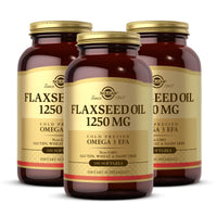 Thumbnail for Solgar Flaxseed Oil 1250 mg - 100 Softgels, Pack of 3 - Concentrated Plant Source of Omega-3 Alpha-Linoleic Acid (ALA) - Non-GMO, Gluten Free - 150 Total Servings