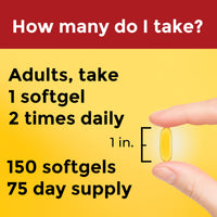 Thumbnail for Nature Made Triple Omega 3 6 9 Supplements, Flaxseed, Safflower & Olive Oils, Fish Free Omega 3 Fatty Acid Supplement, 150 Softgels, 75 Day Supply