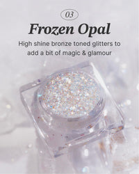 Thumbnail for Glint Face & Body Glitter Gel (Frozen Opal, 0.1oz) - Multi-Use Makeup for Eyes, Cheeks, Body, and Hair. Rich Pigment, Long-Lasting Sparkle/Glitter for Party, Festival, Concert