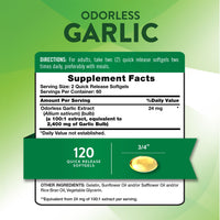 Thumbnail for Nature's Truth Odorless Garlic | 120 Softgels | Extract Pills | Non-GMO, Gluten Free Supplement