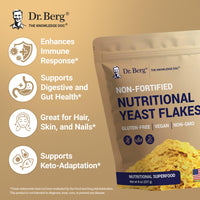 Thumbnail for Dr. Berg Premium Nutritional Yeast Flakes - Delicious Non-Fortified Nutritional Yeast with Naturally Occurring B Vitamins - 8oz