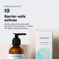 Thumbnail for Mad Hippie Cream Cleanser – Gentle Formula with Hyaluronic Acid, Jojoba Oil & Green Tea, Skin Barrier Protection, 4 Oz Ea