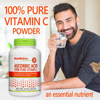 Thumbnail for NutriBiotic Ascorbic Acid Vitamin C Powder, 8 Oz | Pharmaceutical Grade L-Ascorbic Acid, 2000 Mg Per Serving | Essential Immune & Antioxidant Collagen Support Supplement | Vegan, Gluten & GMO Free