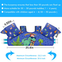 Thumbnail for Chriffer Kids Swim Vest Life Jacket for 22-66 Pounds Boys and Girls, Toddler Floaties with Shoulder Harness Arm Wings for 2,3,4,5,6,7 Years Old Baby