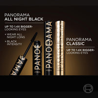 Thumbnail for L'Oreal Paris Voluminous Panorama Mascara, Volumizing and Lengthening Formula, Longwear, Smudge-Resistant and Washable, All Night Black Mascara, 0.33 Fl Oz