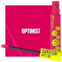 Thumbnail for Maybelline Super Stay Matte Ink Liquid Lip Color, Moodmakers Lipstick Collection, Long Lasting, Transfer Proof Lip Makeup, Optimist, Pink, 1 Count