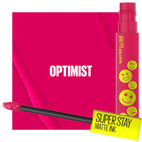 Thumbnail for Maybelline Super Stay Matte Ink Liquid Lip Color, Moodmakers Lipstick Collection, Long Lasting, Transfer Proof Lip Makeup, Optimist, Pink, 1 Count