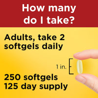 Thumbnail for Nature Made Fish Oil Omega 3 Supplements, 2000mg Per Serving Softgels, Omega 3 Fish Oil for Heart Health Support, 250 Softgels