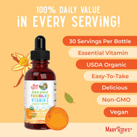 Thumbnail for MARYRUTH'S Organic Toddler Vitamin C Drops for Immunity | Ages 1-3 Years | 15 mg Per Serving | Vitamin C for Immune Support & Overall Health | Vegan | Sugar Free | Gluten Free | Non-GMO | 30 Servings