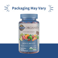 Thumbnail for Garden of Life Organics Men's Gummy Vitamins - Berry - Certified Organic, Non-GMO, Vegan, Kosher Complete Multi - Methyl B12, C & D3 - Gluten, Soy & Dairy Free, 120 Real Fruit Chew Gummies