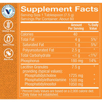 Thumbnail for The Vitamin Shoppe Lecithin Granules - Brain Memory & Liver Support | Phosphatidylcholine Complex | 16 oz Powder | 100% Soy-Based