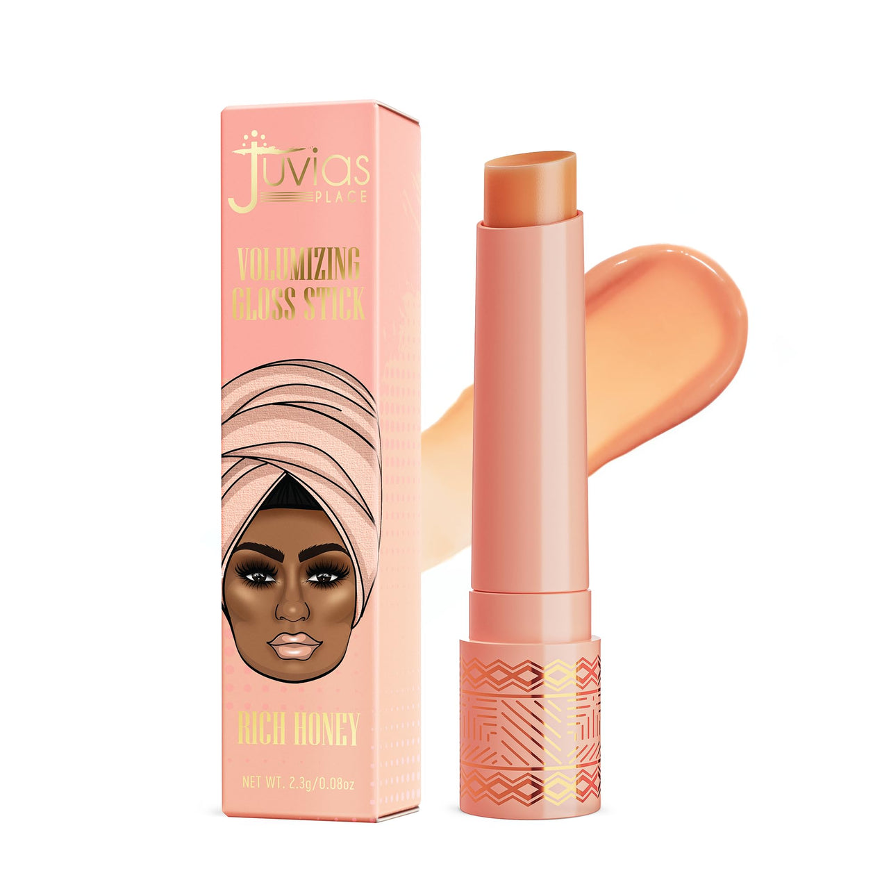 Juvia's Place Volumizing Gloss Sticks Rich Honey - Shiny Luscious Lips with Nourishing Hydration, Plumping, Lip Plumper, Plumping Lip Balm, Hydrating Lip Gloss