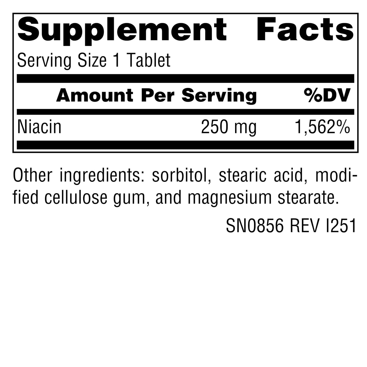 Source Naturals Niacin 250, Vegan Vitamin B-3 Tablets, 250 Count