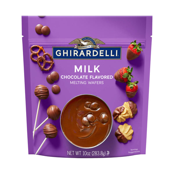 GHIRARDELLI Milk Chocolate Flavored Melting Wafers, 10 oz (6 pack)