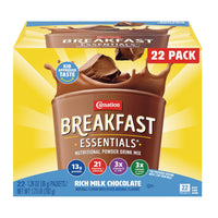Thumbnail for Carnation Breakfast Essentials Powder Drink Mix, Rich Milk Chocolate, 22 Count Box of 1.26 Ounce Packets