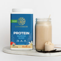 Thumbnail for Sunwarrior Vegan Protein Powder Organic Plant-Based Protein | BCAA Amino Acids Hemp Seed Plant Protein | Soy Free Dairy Free Gluten Free Synthetic Free Non-GMO | Vanilla 30 Servings | Warrior Blend