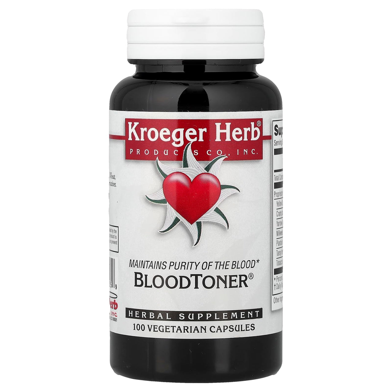 Kroeger Herb Co BloodToner®, 100 Vegetarian Capsules