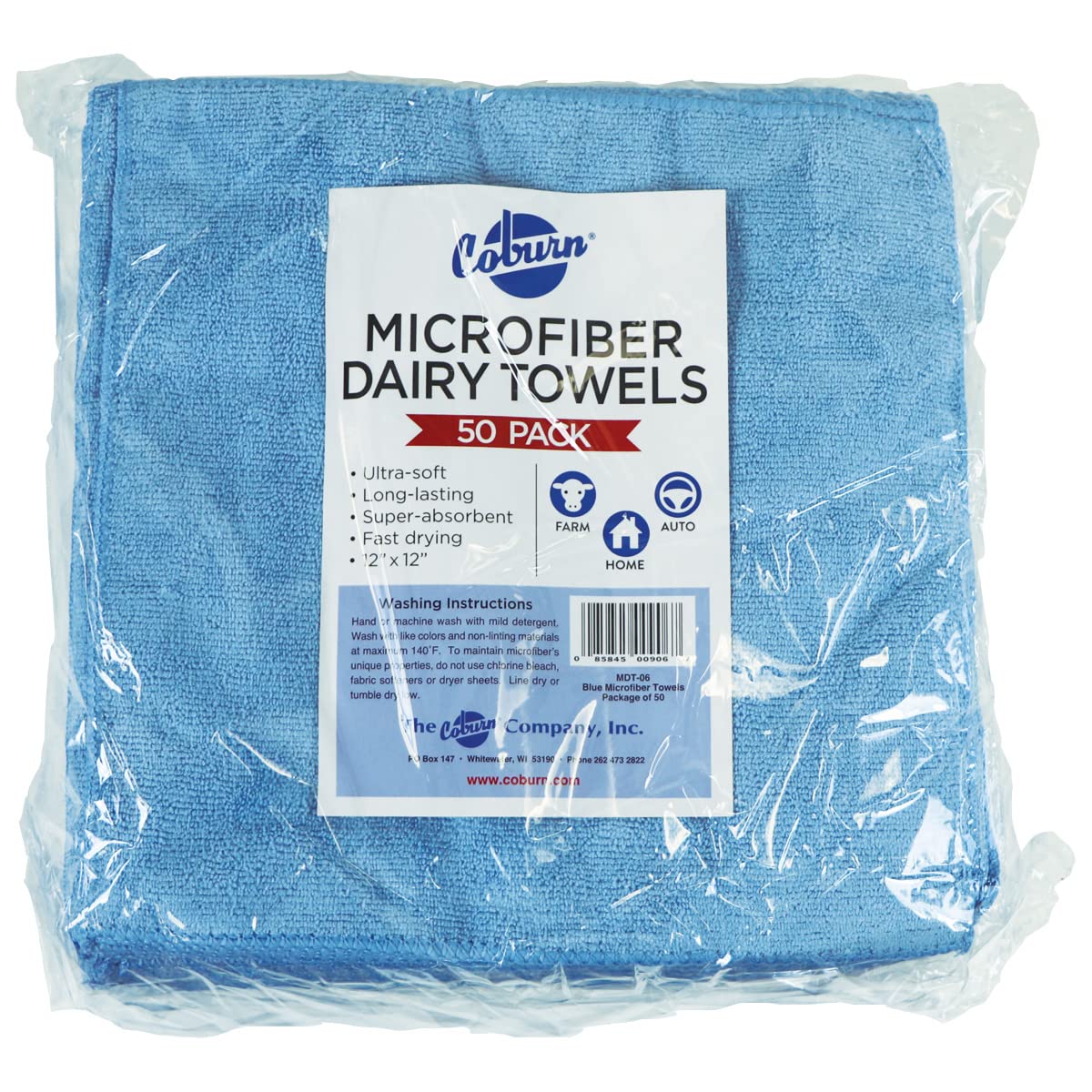 Coburn Blue Microfiber Dairy Towels Pack/50