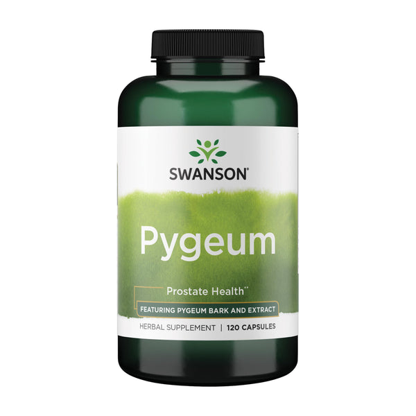 Swanson Pygeum - 400 mg - Men's Supplement - Supports Prostate, Bladder & Urinary Tract Health* - Contains Pygeum Bark & Extract - Non-GMO Herbal Supplement - 120 Capsules