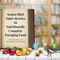 Thumbnail for LAFEBER'S Senior Bird Nutri-Berries Pet Bird Food, Made with Non-GMO and Human-Grade Ingredients, for Parakeets & Cockatiels, 10 oz