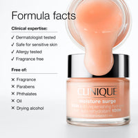 Thumbnail for Clinique Moisture Surge 100H Auto-Replenishing Hydrator Oil Free Face Moisturizer | With Hyaluronic Acid, Aloe Bioferment and Vitamins C + E | Hydrating + Moisturizing, Mini Travel Size, 0.5 Fl Oz
