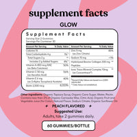 Thumbnail for Lemme Glow Collagen Gummies for Thick Hair, Strong Nails & Healthy Skin with Multi-Collagen Peptides, Biotin, Trace Minerals, Zinc, Vitamins A, C & E, Dairy & Gluten Free, Peach Flavor, 60 ct.