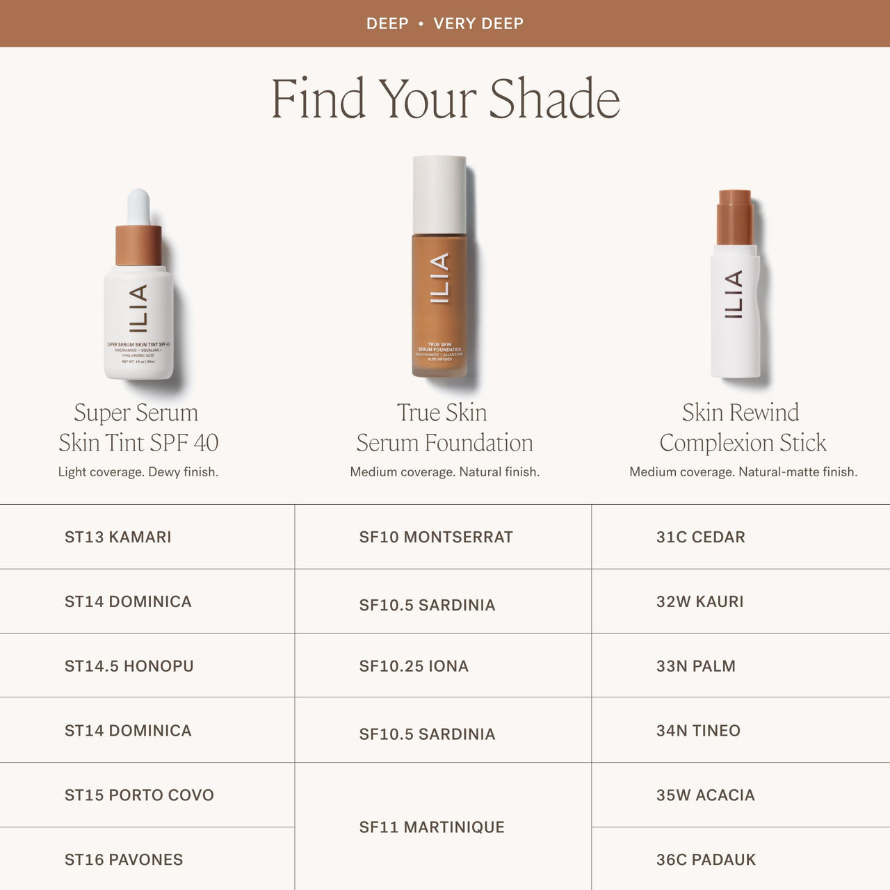 ILIA - True Skin Serum Foundation | Non-comedogenic, Cruelty-Free, Vegan, Weightless Feel, Buildable Coverage, Safe For Sensitive Skin (Sardinia SF10.5)