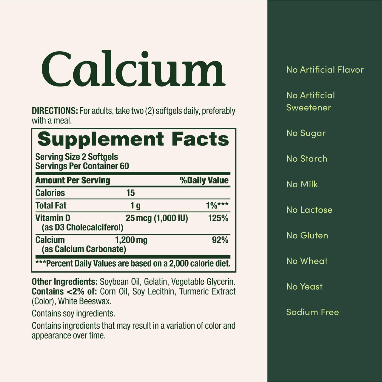 Nature's Bounty Calcium 1200 mg with Vitamin D3, Bone Health & Immune Support, Vitamin D3 1000 IU, 220 Softgels (Pack of 2)