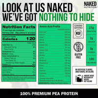 Thumbnail for NAKED Pea - 5LB 100% Pea Protein Powder from North American Farms - Unflavored Vegan Pea Protein Isolate - NSF Certified, Plant Protein Powder, Easy to Digest - 76 Servings