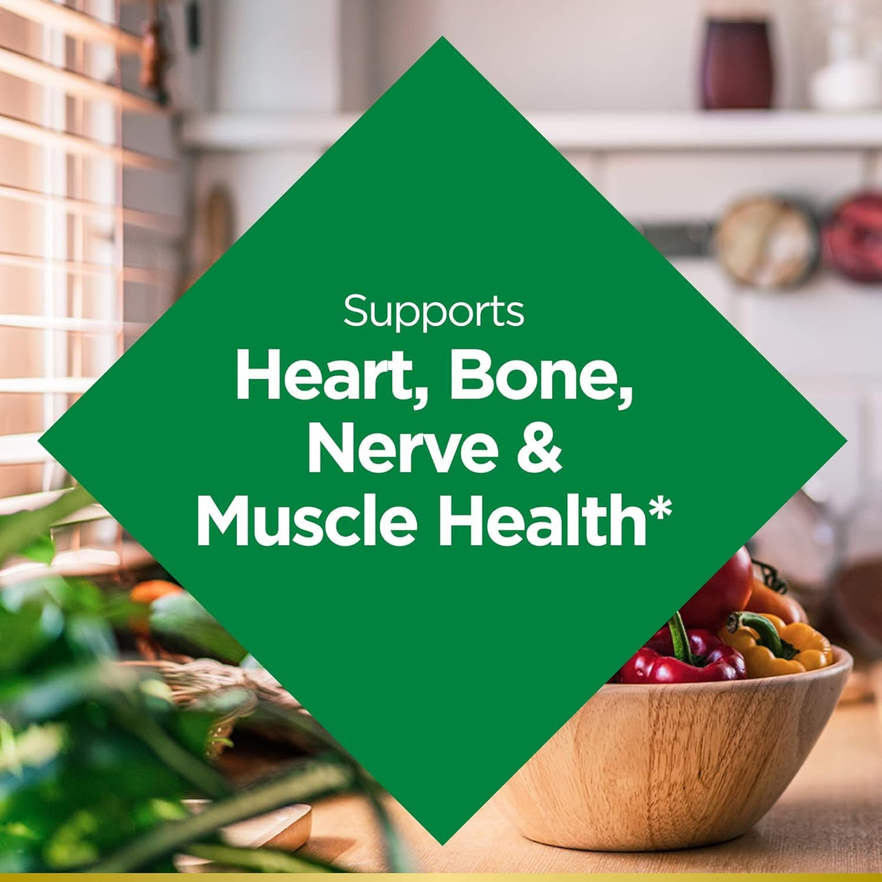 Nature's Bounty High Absorption Magnesium Glycinate, Supports a Calm & Relaxed Mood, Heart, Nerves, Muscle & Bone Health Support, 90 Capsules (Pack of 2)