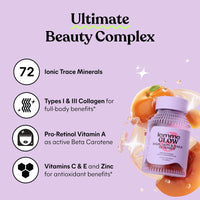 Thumbnail for Lemme Glow Collagen Gummies for Thick Hair, Strong Nails & Healthy Skin with Multi-Collagen Peptides, Biotin, Trace Minerals, Zinc, Vitamins A, C & E, Dairy & Gluten Free, Peach Flavor, 60 ct.