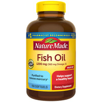 Thumbnail for Nature Made Fish Oil Omega 3 Supplements, 1200 mg Softgels, Omega 3 Fish Oil for Healthy Heart Support, 150 Softgels, 75 Day Supply