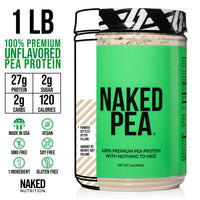Thumbnail for NAKED Pea Protein Isolate (15 Servings) Pure Micronized Creatine Monohydrate 500g (100 Servings) – Plant-Based; Vegan; Bulk; Non-GMO; Gluten Free; Soy Free; Unflavored