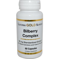 Thumbnail for California Gold Nutrition, Bilberry Complex, 80 mg, 60 Capsules
