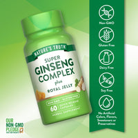 Thumbnail for Nature's Truth Super Ginseng Complex | 60 Capsules | with Royal Jelly | Non-GMO & Gluten Free Supplement