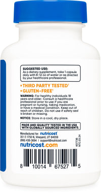 Thumbnail for Nutricost Tudca 250mg, 60 Capsules (Tauroursodeoxycholic Acid) - Premium Quality