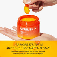 Thumbnail for APRILSKIN Carrotene IPMP Hydromelt Cleansing Balm, 3.04 fl.oz, Noncomedogenic, Grapefruit Peel Oil, O-Cymen-5-Ol helps reduce blackheads & breakouts, for sensitive & oily skin, Korean Skincare