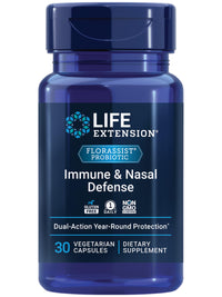 Thumbnail for Life Extension FLORASSIST® Immune & Nasal Defense, L. rhamnosus CRL1505, Immune Response, Healthy Nasal Airflow, Seasonal Support, Gluten-Free, Non-GMO, 1 Daily, Vegetarian, 30 Capsules