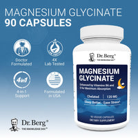 Thumbnail for Dr. Berg Magnesium Glycinate 90ct – 4-in-1 Chelated for Muscle, Nerve, Sleep & Stress Support*– w/ D3, B6 & Zinc – 4X Lab-Tested – No Fillers – Formulated in USA, GMP-Certified