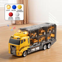 Thumbnail for NIPLOOOW Toddler Boys Construction Truck Vehicle Toy Set with Play Mat and Die-Cast Toy Car, Transport Carrier Truck for Kids 3-5, Birthday Gifts Toys for 3-8 Year Old Boys