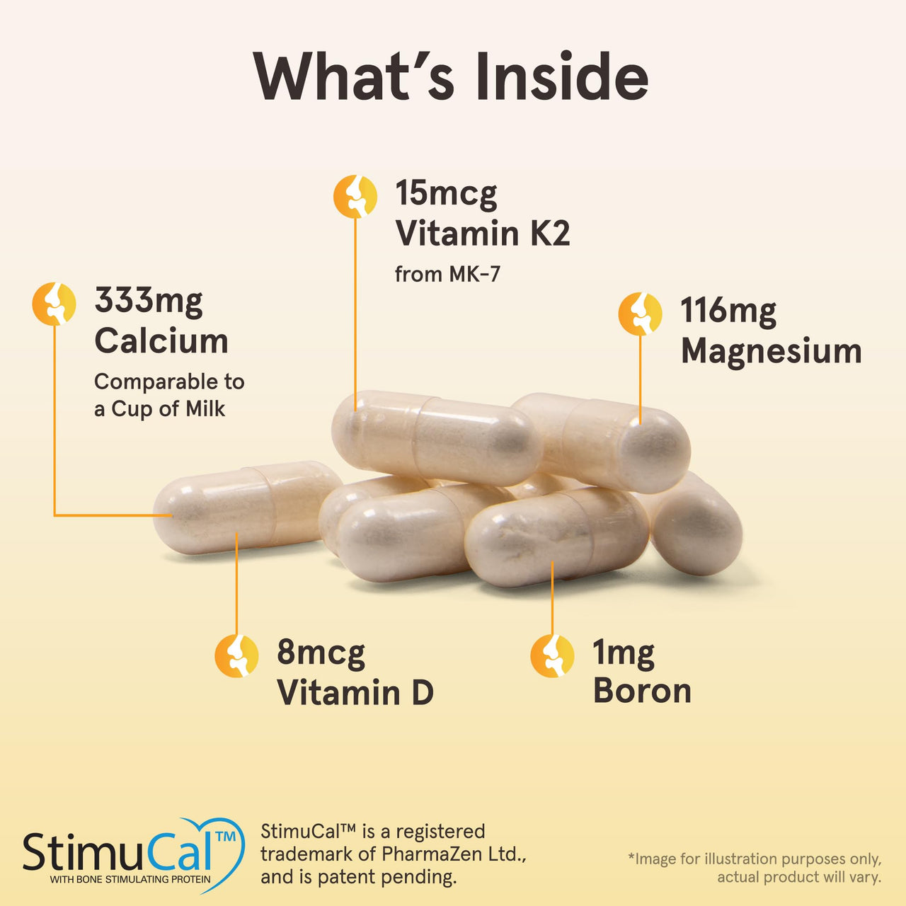 Jarrow Formulas BoneUp Three Per Day for Bone Density and Skeletal Nutrition, Includes Vitamin D3, K2 (as MK-7) and Calcium, 90 Capsules, 30 Day Supply