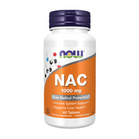 Thumbnail for NOW Foods Supplements, NAC (N-Acetyl-Cysteine) 1,000 mg, Free Radical Protection*, 60 Tablets