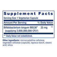 Thumbnail for Life Extension Bifido GI Balance, probiotics, Bifidobacterium longum BB536® (2 Billion CFU), Support Healthy Gut & Digestive Health, Gluten-Free, Non-GMO, Vegetarian, 60 Capsules