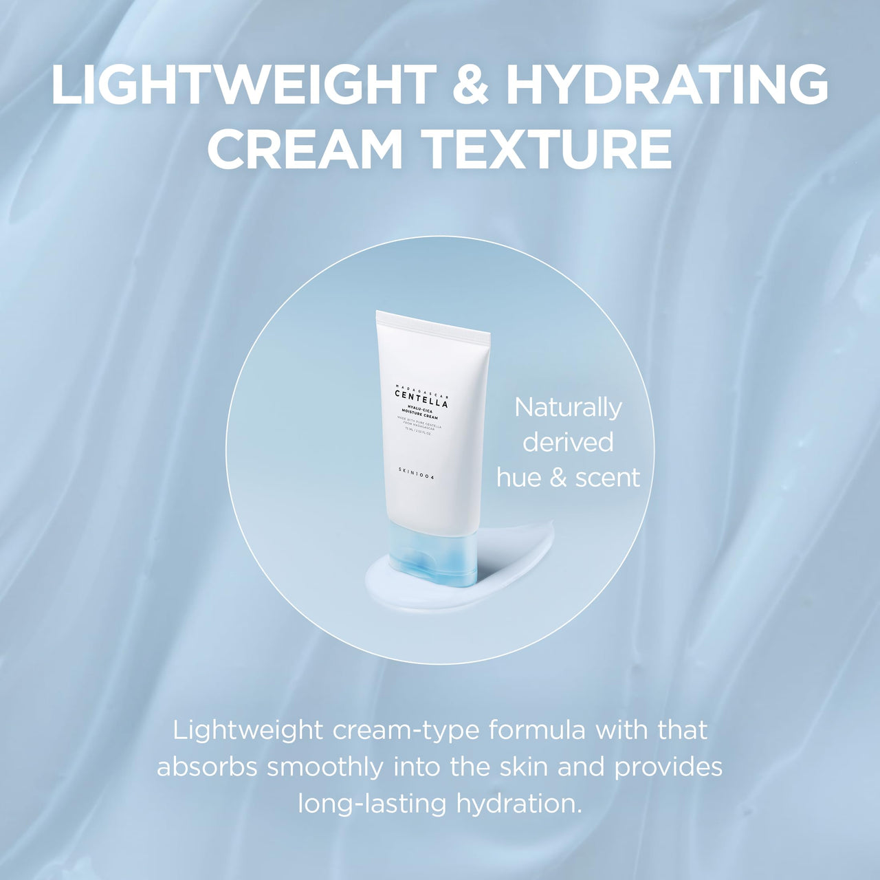 SKIN1004 Hyalu-Cica Moisture Cream, Face Moisturizer with Hyaluronic Acid, Centella Cream for Deep Hydration, Lightweight Nourishing Gel Moisturizer for Face, Korean Skin Care, 2.53 fl oz / 75ml