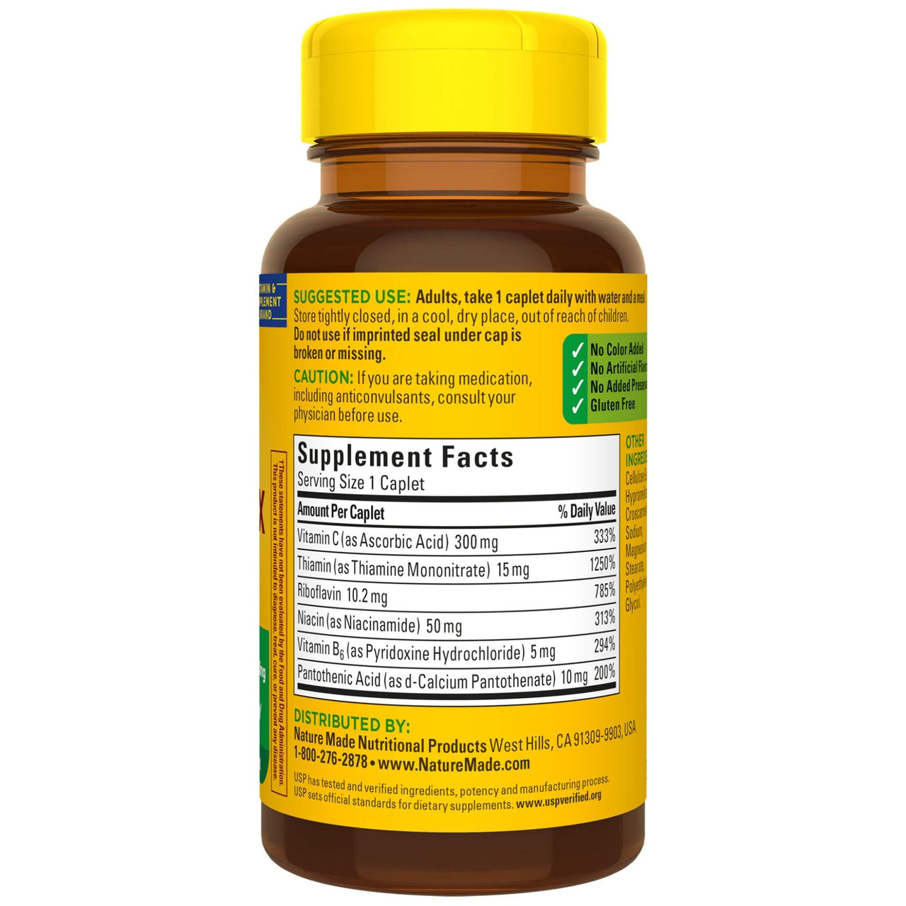 Nature Made B-Complex with Vitamin C Caplets, 100 Count