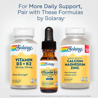 Thumbnail for SOLARAY Vitamin D3 Liquid Drops 25 mcg (1000 IU) - Enhanced Absorption Vitamin D Drops in Sunflower Oil for VIT D3 Support - Naturally Unflavored, Dropper Included - Approx. 500 Servings, 0.5oz